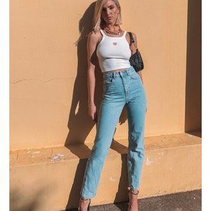 Princess Polly Ragged Light Wash Priest 